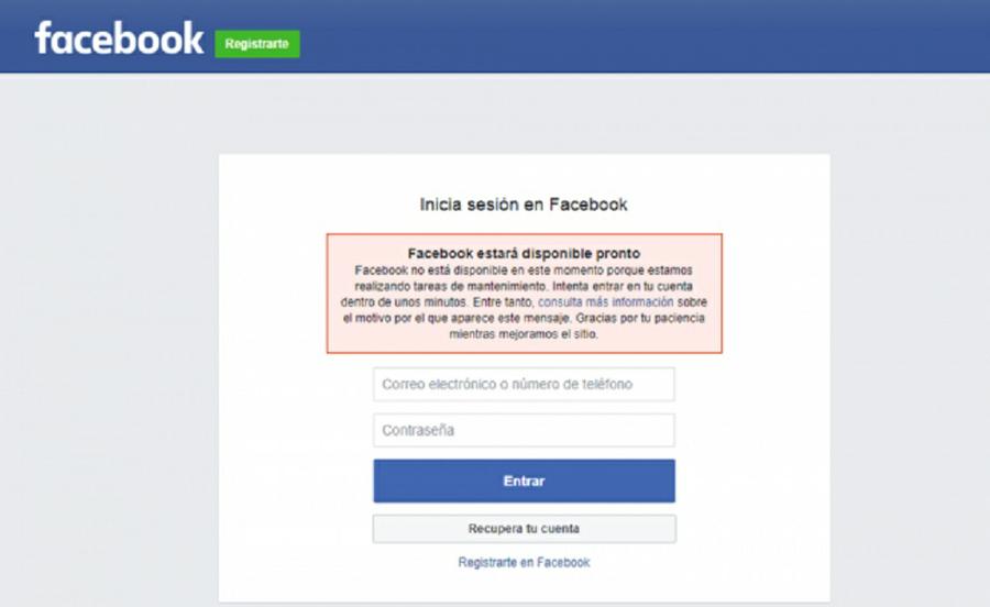 facebook caida by web