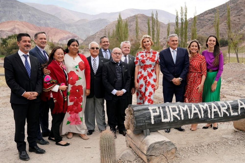 Ivanka Trump con autoridades argentinas en Jujuy