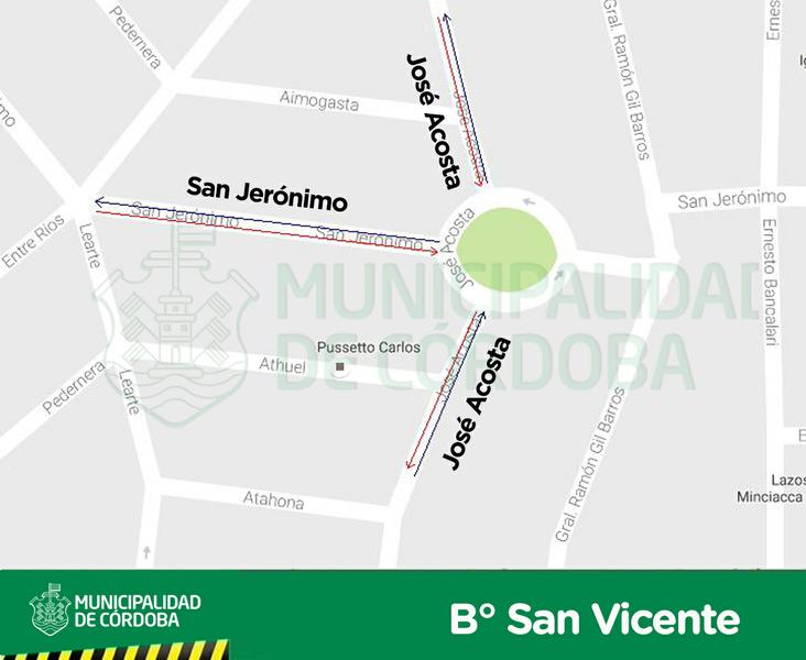 cambio de sentido calle san jeronimo
