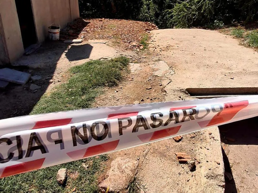 Hallazgo d restos humanos barrio Urquiza Foto: gentileza @leoguevara80