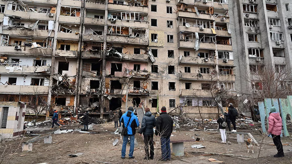 bombardeos en Kiev by Télam