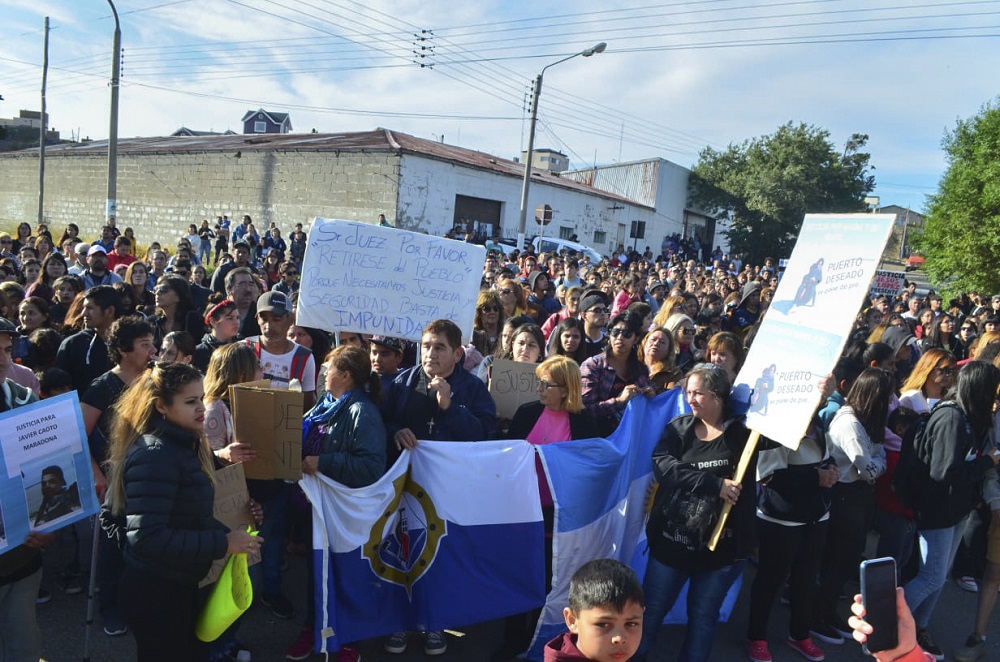 protesta en puerto deseado @NA