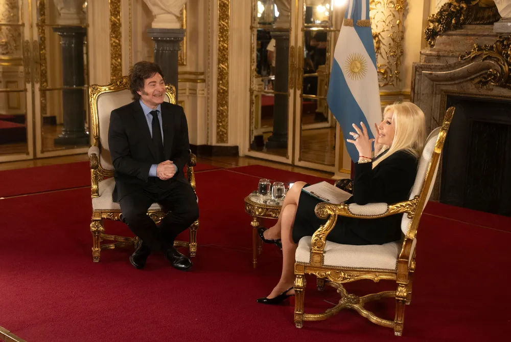 Javier Milei con Susana Giménez (NA)