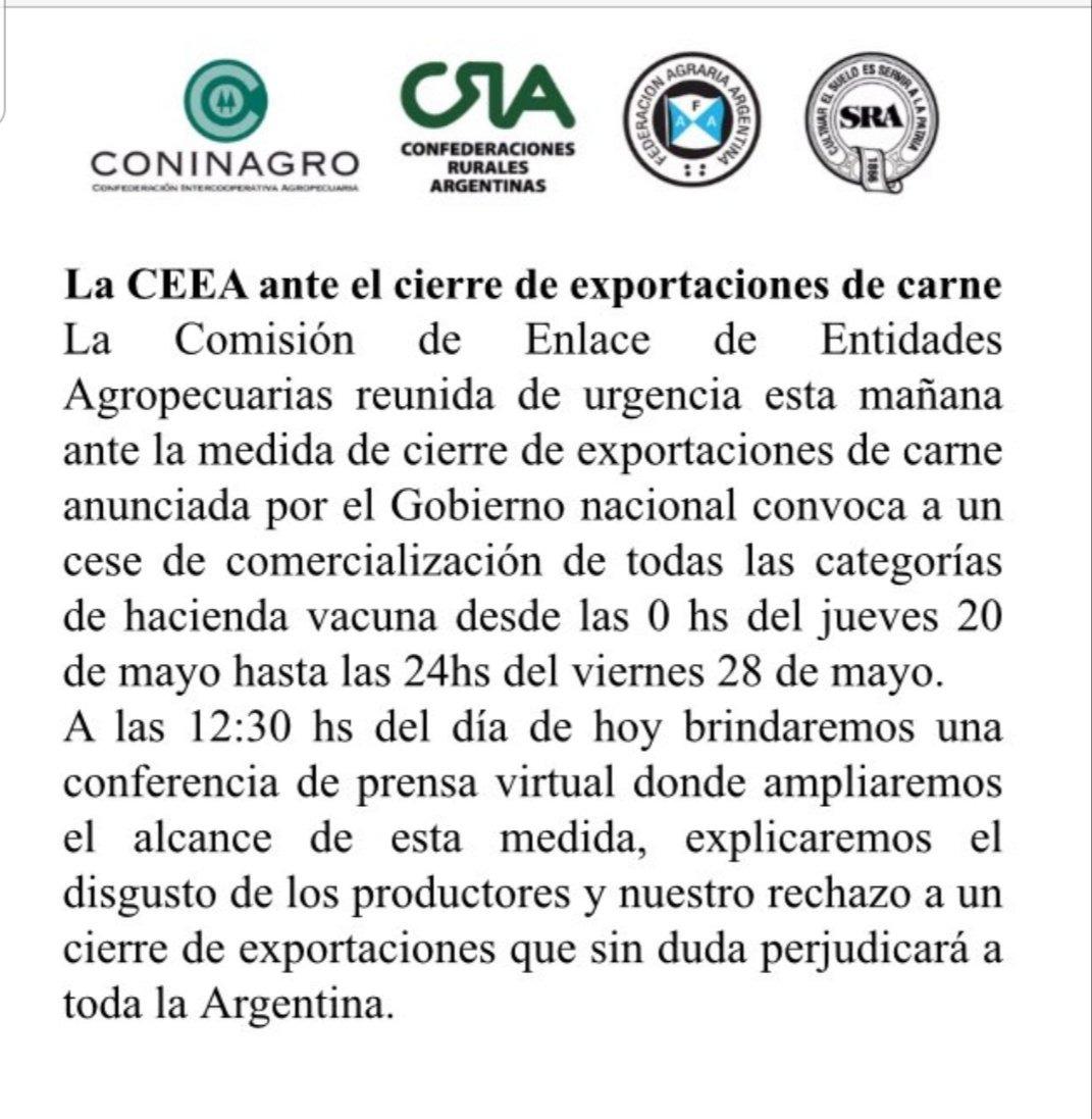 Paro por las exportaciones