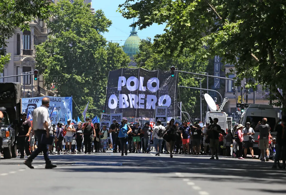 Marcha de Unidad Piquetera en Buenos Aires (NA)