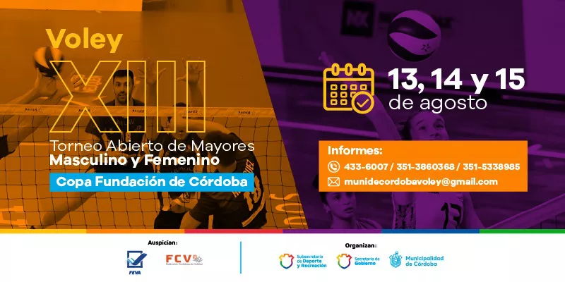 Vóley: Córdoba vuelve a ser sede de la Copa Fundación