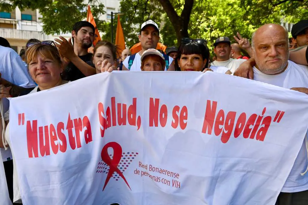 Protesta de colectivos de salud NA