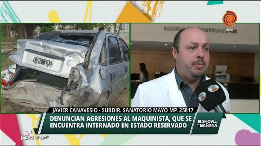 maquinista golpeado en Mañagueño 2 - Twitter
