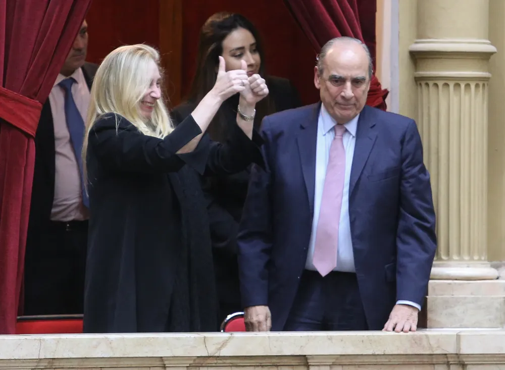 Karina Milei y Guillermo Francos en Diputados (NA)
