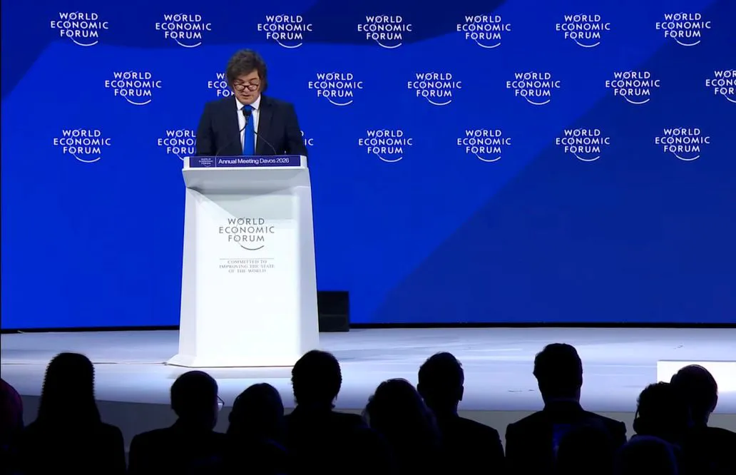 Milei en Davos captura video
