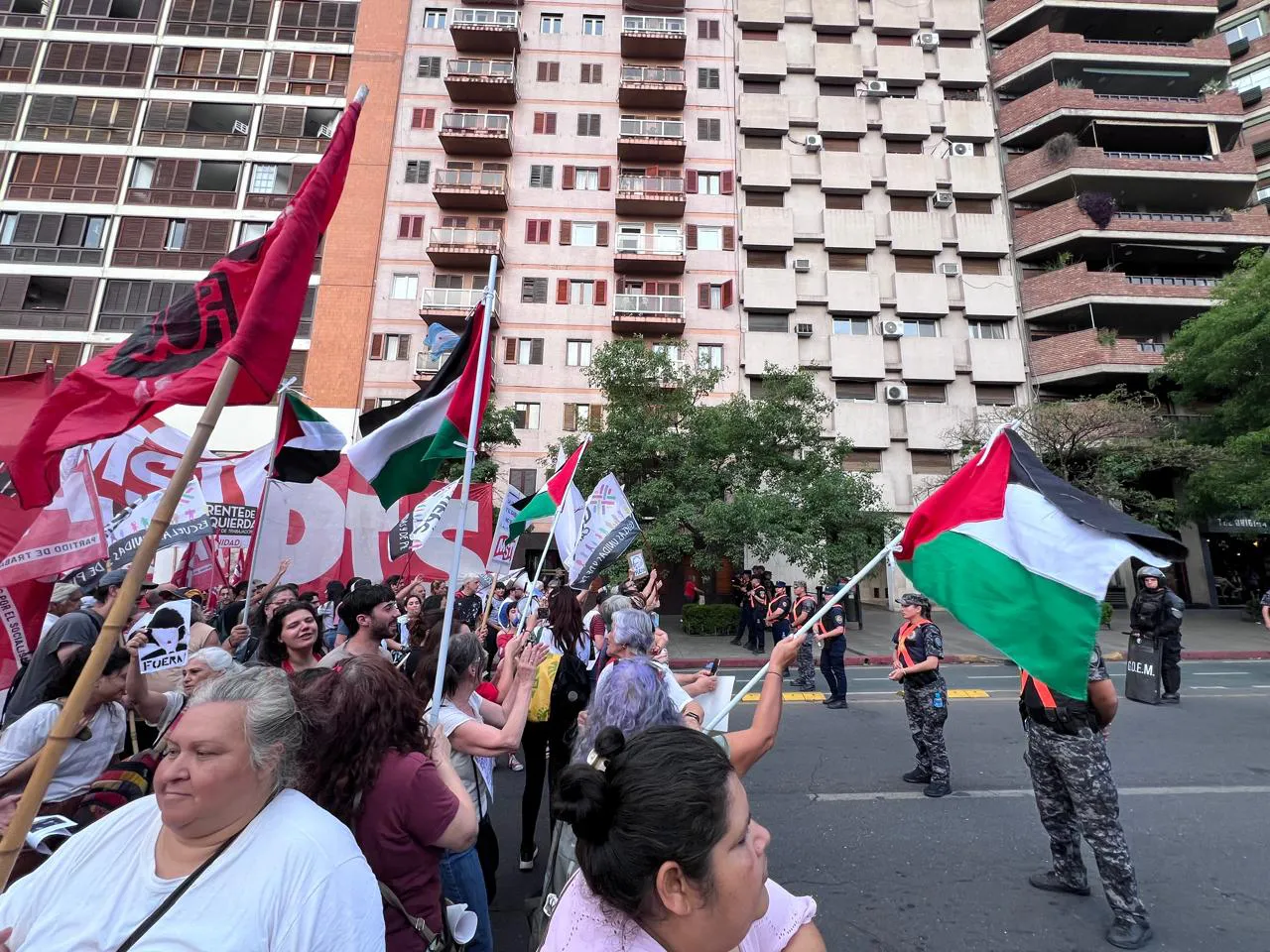 Manifestación de repudio a la visita de Javier Milei (gentileza)