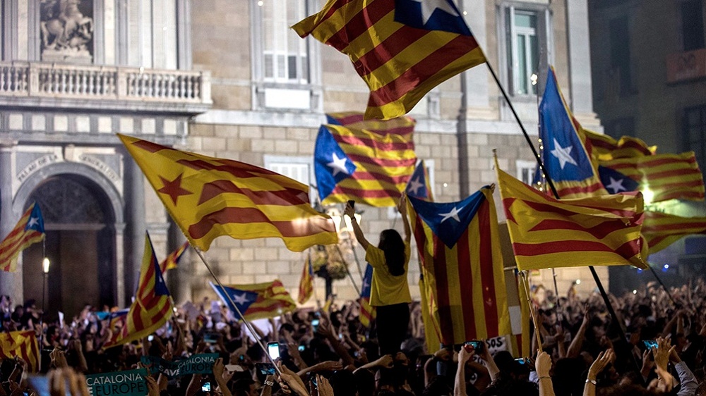 manifestantes catalunya españa telam
