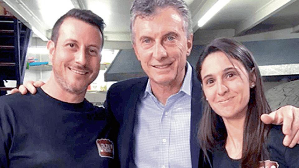 Macri y pizzeros