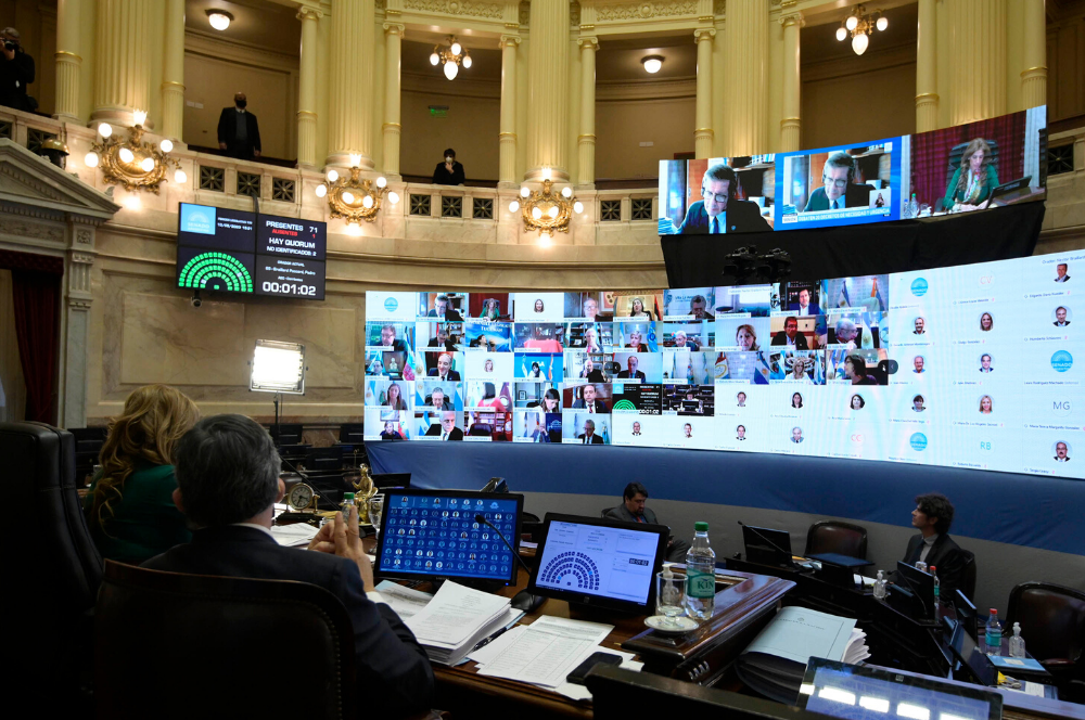 Senado sesion remota @SenadoArgentina