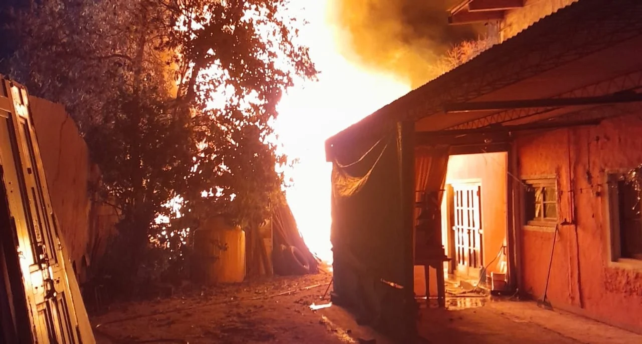 incendio by policía de Córdoba
