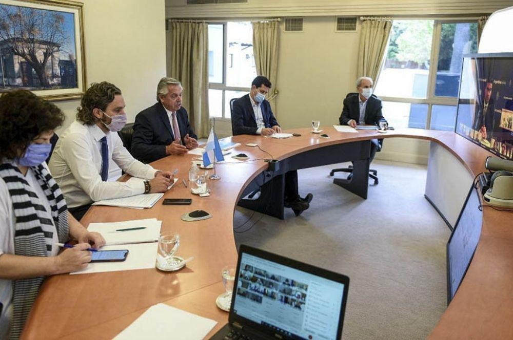 Reunión virtual con Gobernadores en Olivos