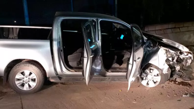 choque camioneta robada