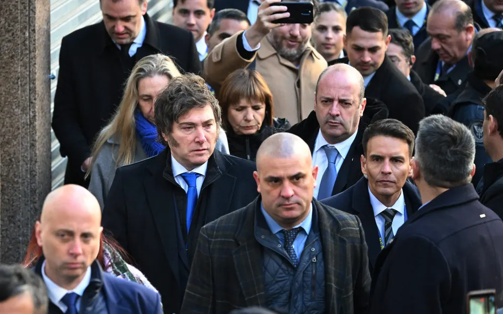 Milei en el acto de la AMIA by na