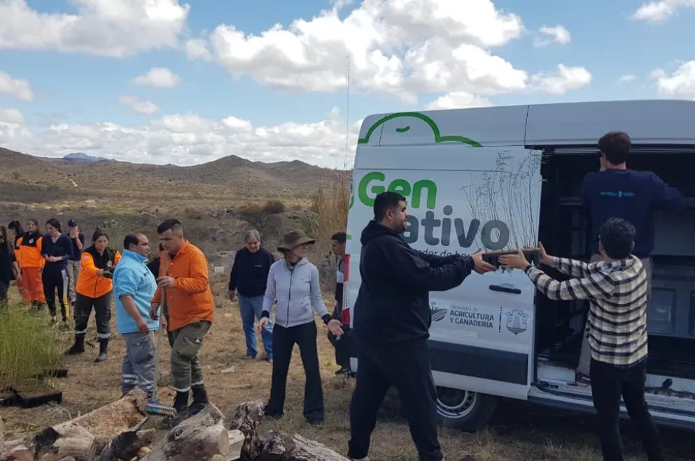 Entrega de algarrobos en zonas afectadas por incendios (Gobierno de Córdoba)