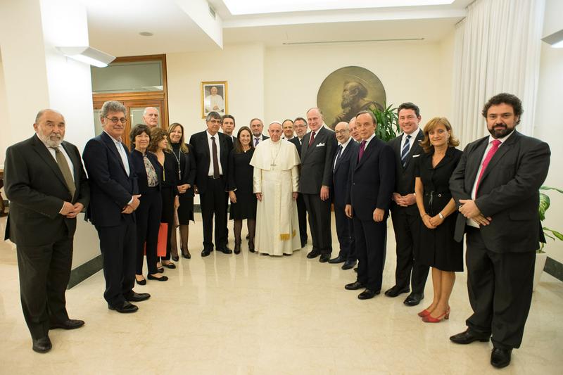 El Papa Francisco recibió a la comitiva del Congreso Judío Mundial en Santa Marta.