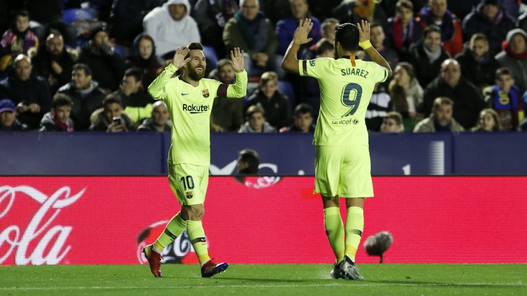 Messi llegó a 43 tripletes con Barcelona con los goles ante Levante