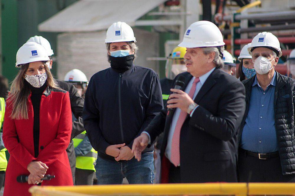 Alberto Fernandez inaugurando obras