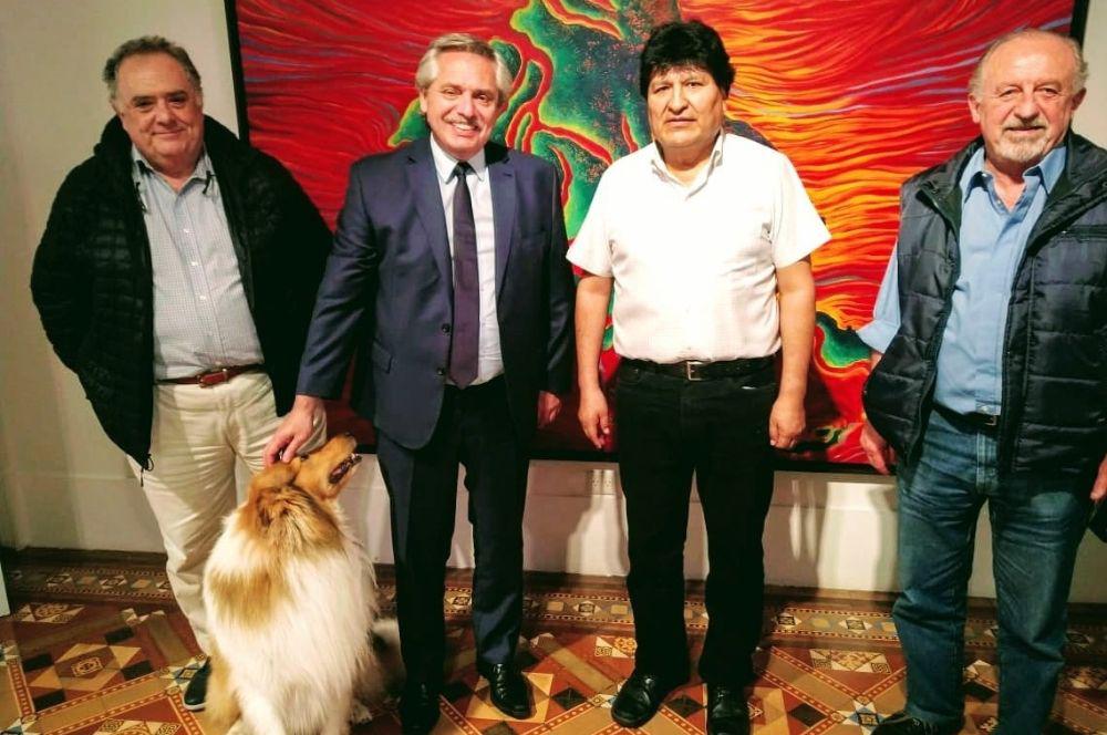 Eduardo Valdes Alberto Fernandez Evo Morales Hugo Yasky