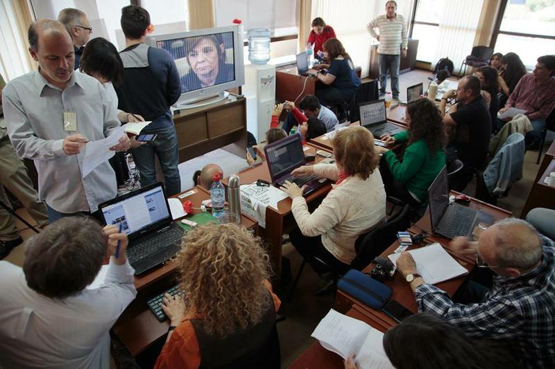 Sala de Prensa el día de la sentencia La Perla